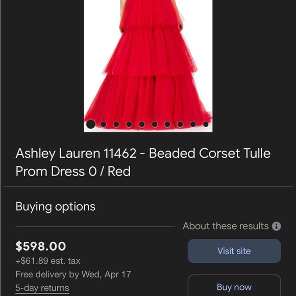 Red Prom Dress - Picture 3 of 9